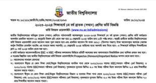 National University Honours Admission Circular 2024