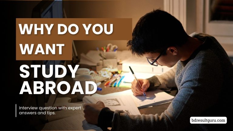 Why Do You Want to Study Abroad Interview Question