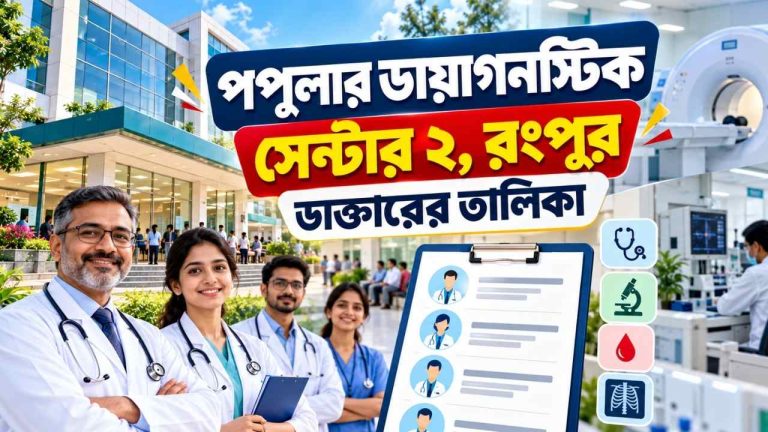 পপুলার ডায়াগনস্টিক সেন্টার ২ রংপুর ডাক্তারের তালিকা